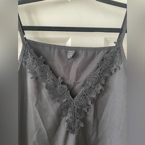 SHEIN curve black tank top with lace detail size 1XL